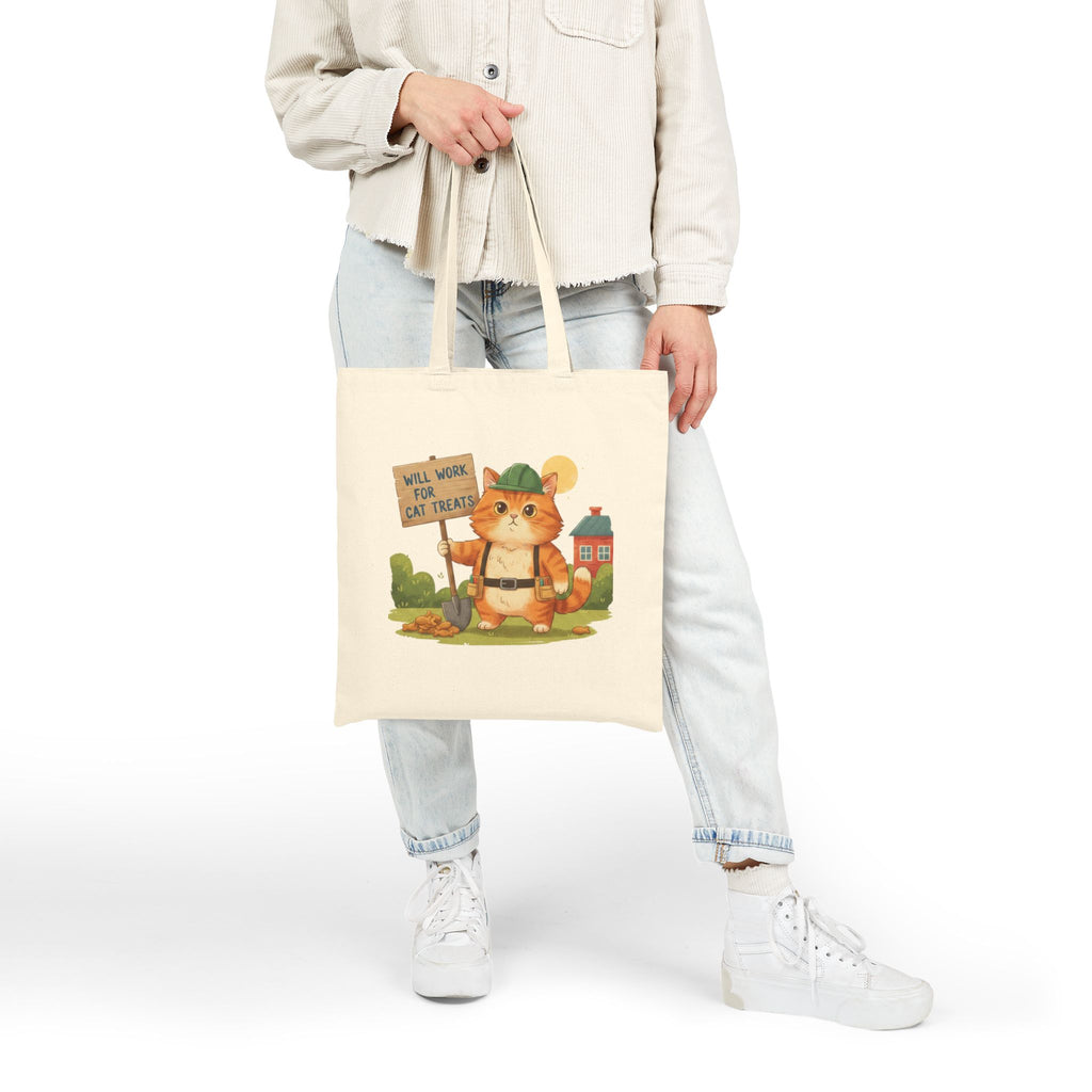 Will Work for Cat Treats Tote Bag