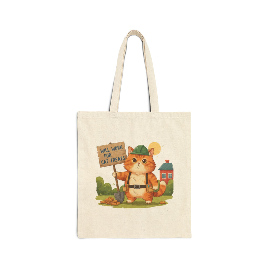 Will Work for Cat Treats Tote Bag