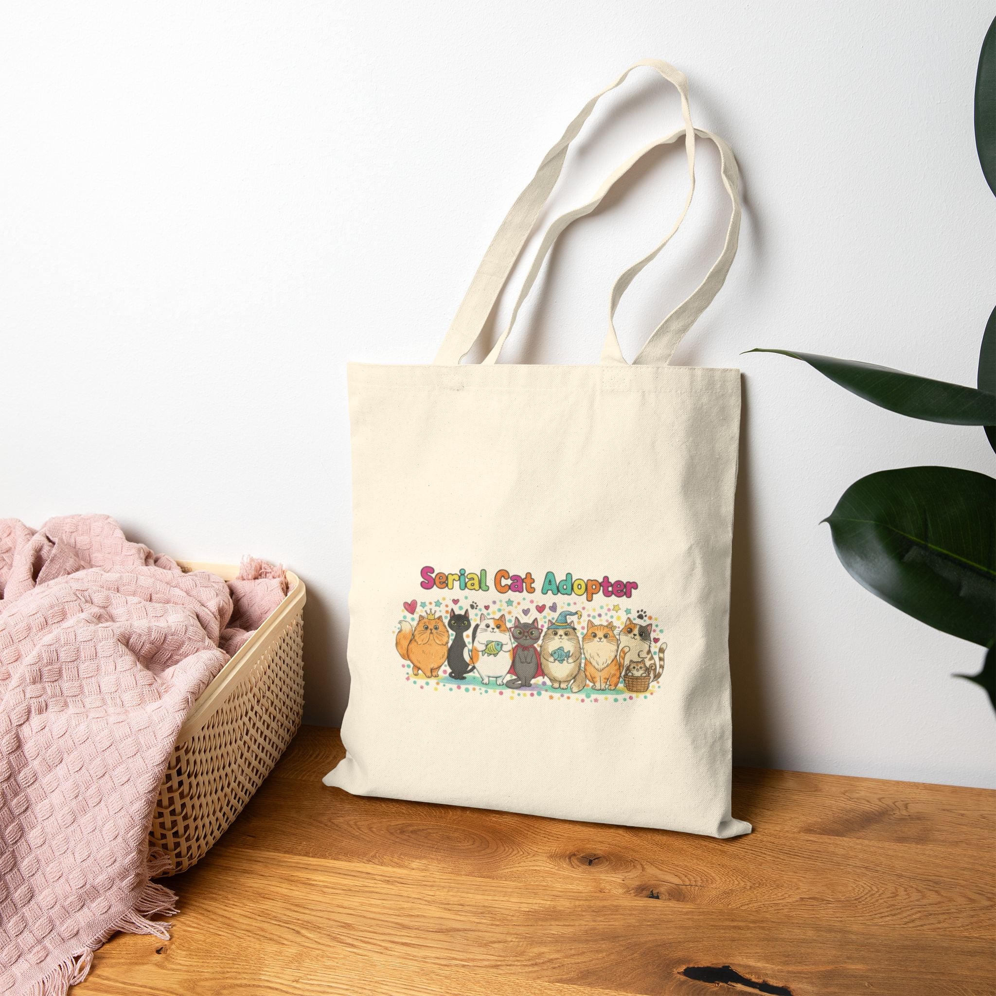Serial Cat Adopter Tote Bag