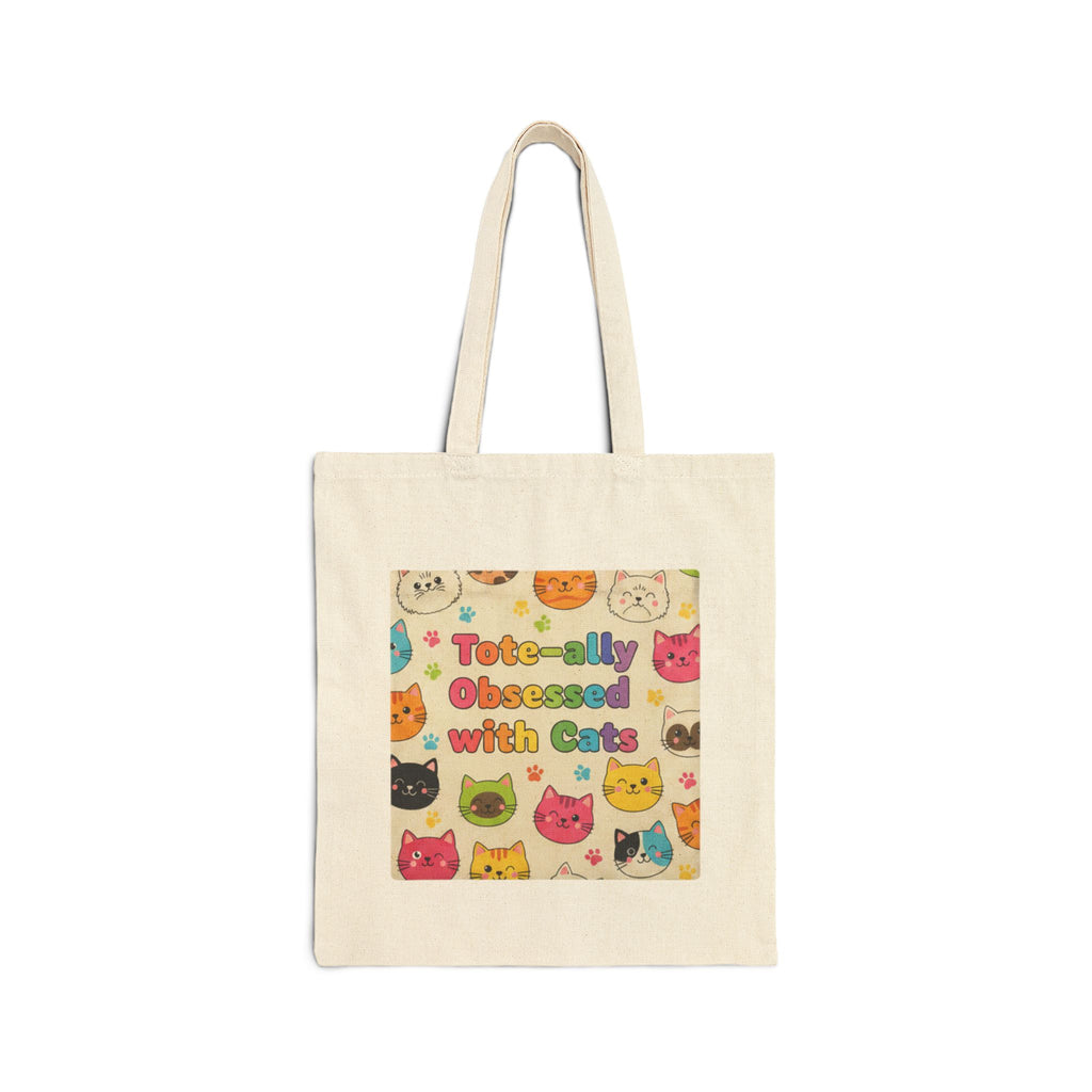 Tote-ally Obsessed with Cats Cute Colorful Tote