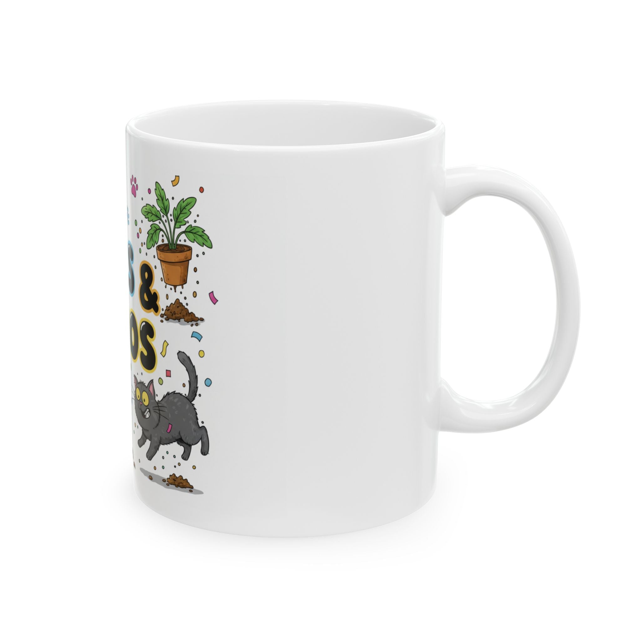Cats & Chaos Ceramic Mug, (11oz, 15oz)